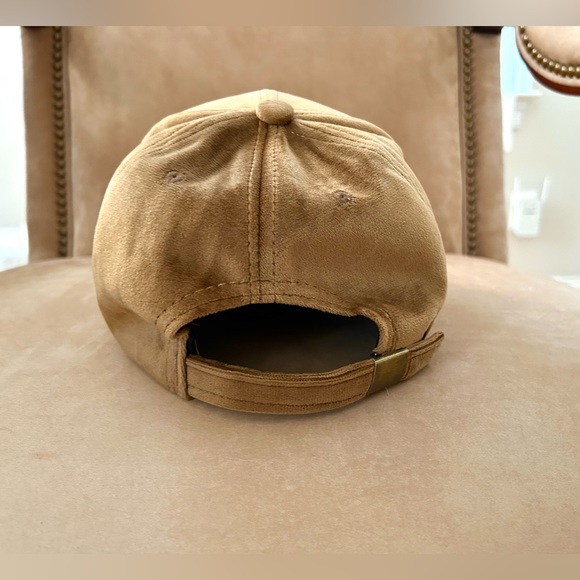Velvet Baseball Cap in Camel with Adjustable Strap- New! - Picture 10 of 12